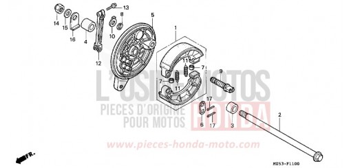PANNEAU DE FREIN ARRIERE VF750CT de 1996
